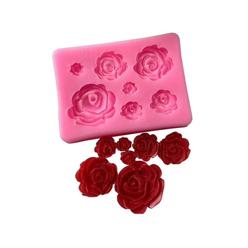 3d Силиконовая Форма Имитация Орхидеи Розы Бальзама Для Губ Свечей Конфеты