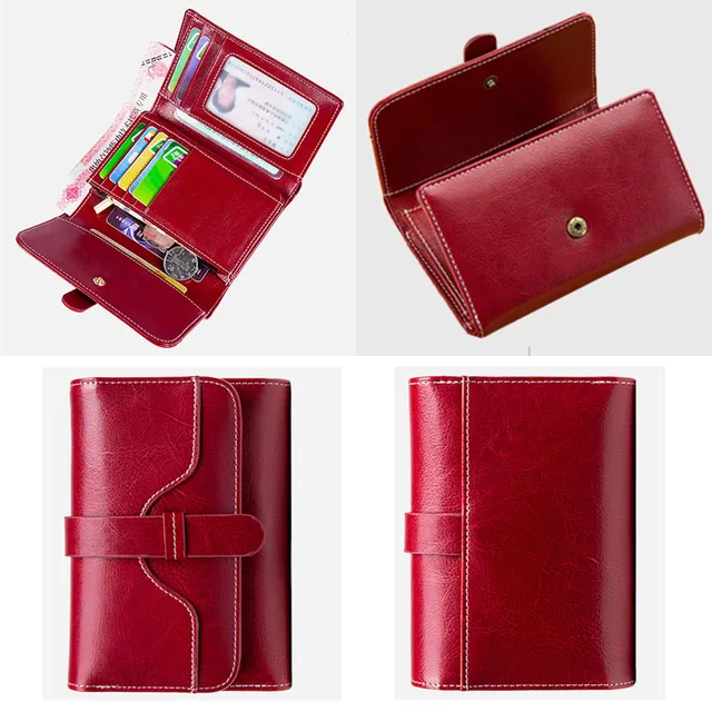 Woman Wallet Genuine Leather Wallets for Women Fashion Luxury  High Quality RFID Card Holder Purse  Female Clutch Bag 4