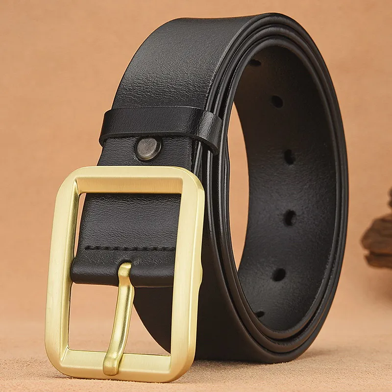 

Ремень мужской деловой с металлической пряжкой, модный кожаный, Повседневный, для одежды и офиса, для отдыха, для пожилых людей