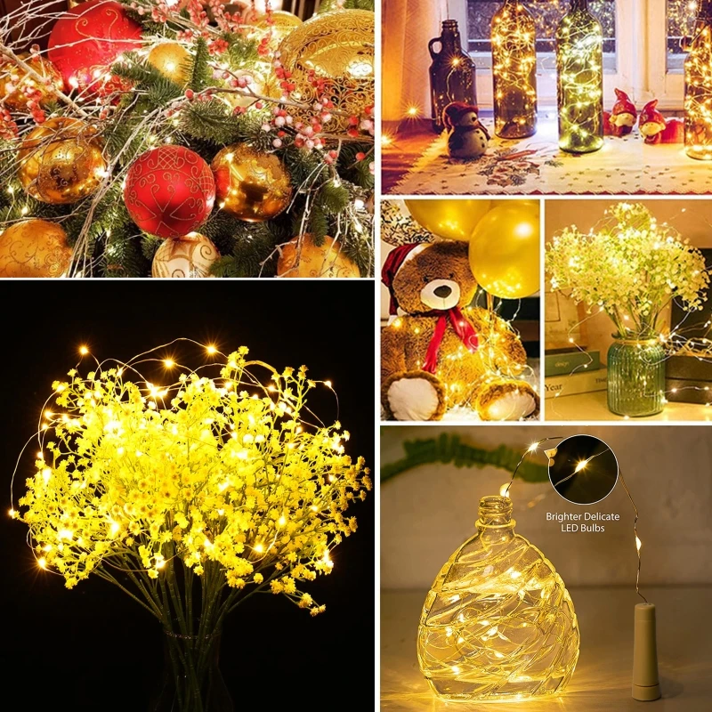 6Pc/Set 10/20 LED String Light Wedding Decorative Empty Bottle 1/2 Meter Atmosphere Lighting Halloween Xmas Party DIY Decoration - купить по