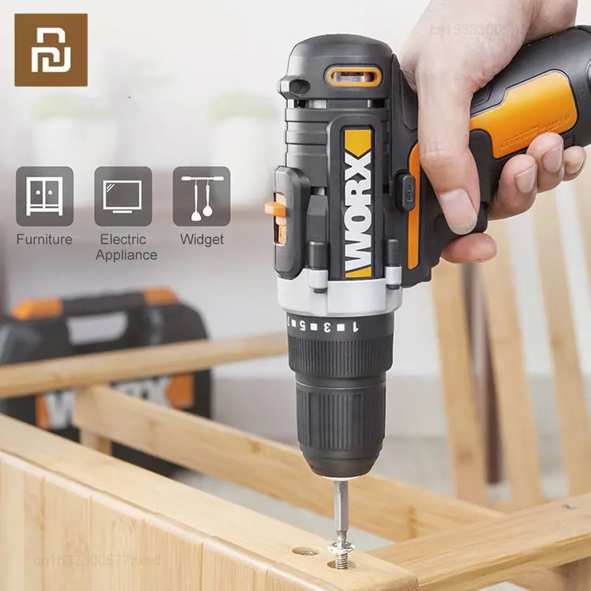 

Миниатюрная электрическая дрель Xiaomi Worx 12 В, беспроводной шуруповерт WX128, электрическая дрель постоянного тока, перезаряжаемый Ручной элект...