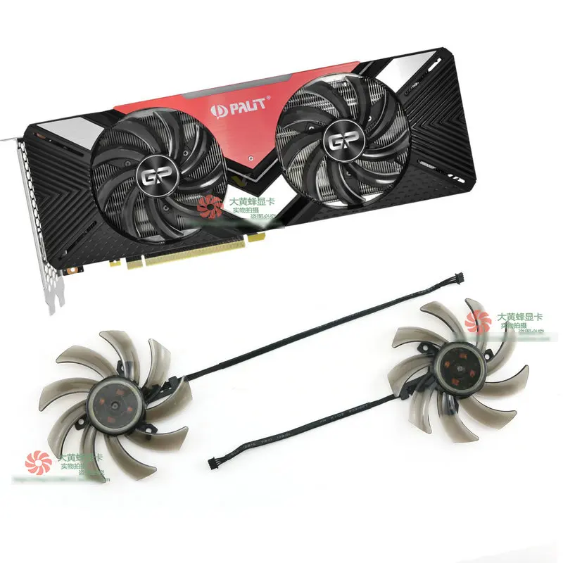 

New Original for PALIT PNY GeForce RTX2070 RTX2080 GAMING PRO DUAL Graphics Video card cooling fan GA91S2U DC12V 0.40A