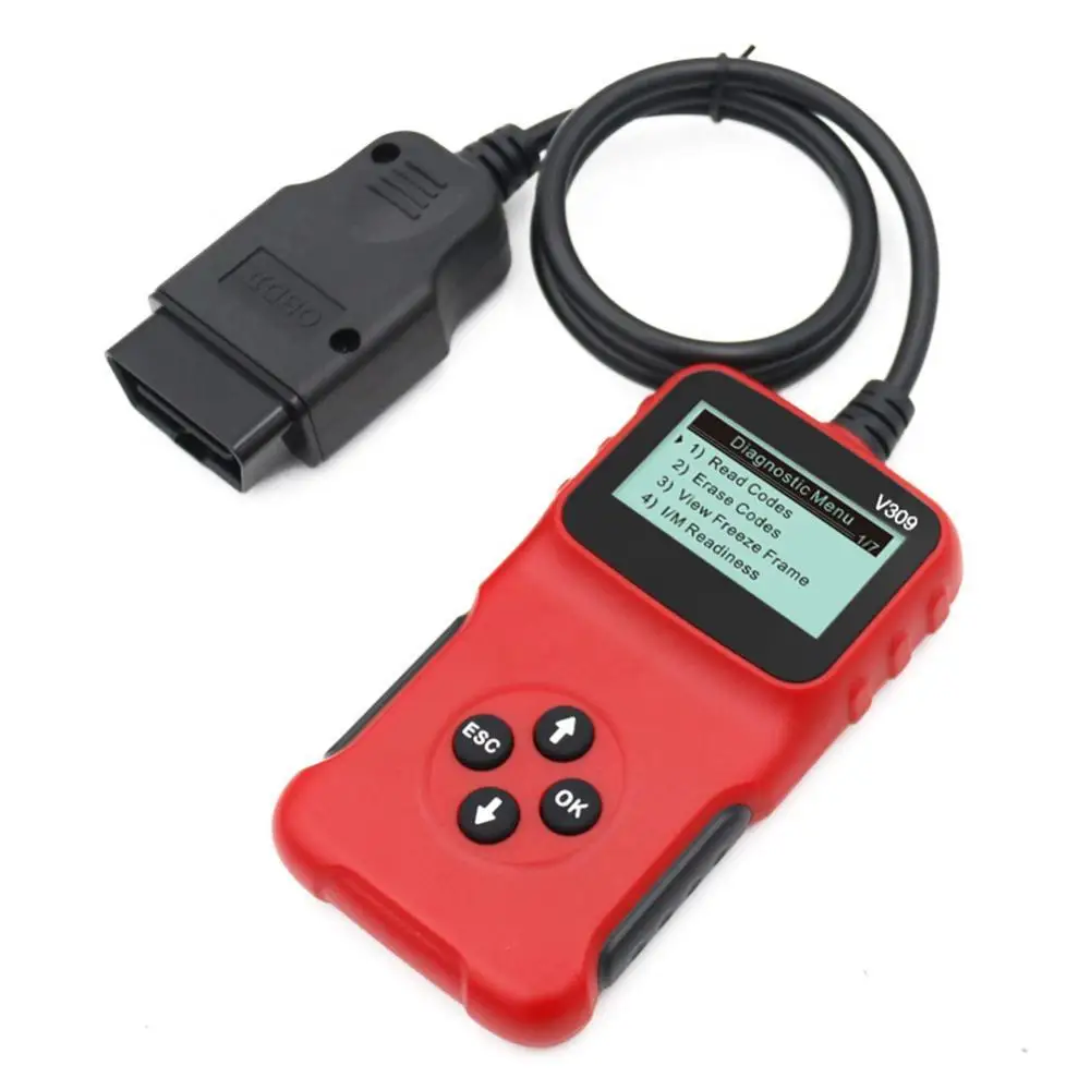 

V309 Code Reader Fault Diagnostic Scanner 8-15.5V Multiple Languages Car Auto OBD OBD2 ELM327 Check Tool