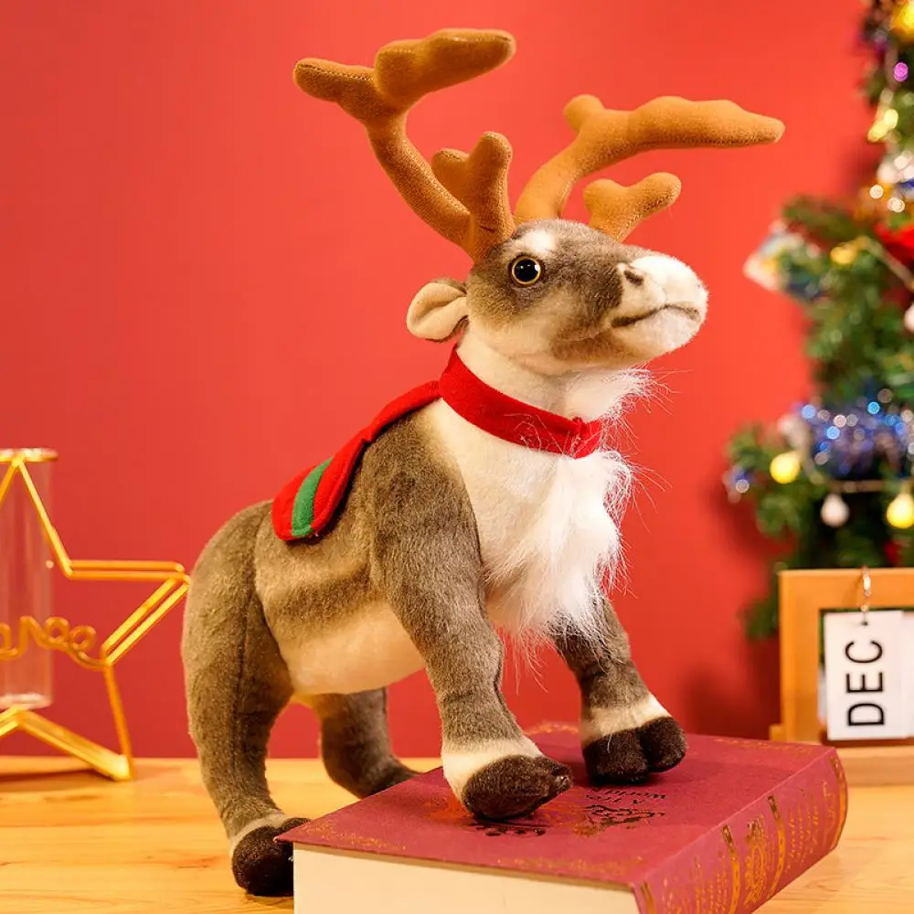 

Christmas Elk Soft Toy Reindeer Plush Doll Soft Stuffed Model Decorative Doll Under The Christmas Tree Merry Xmas Children Gift