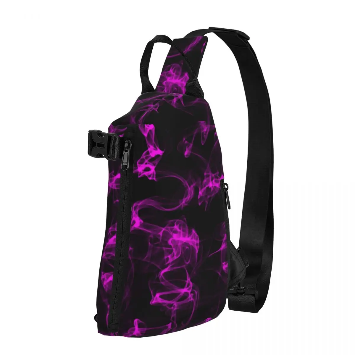 

Neon Violet Liquid Shoulder Bags Abstract Print Vintage Chest Bag Women Sport Running Sling Bag Business Design Crossbody Bags