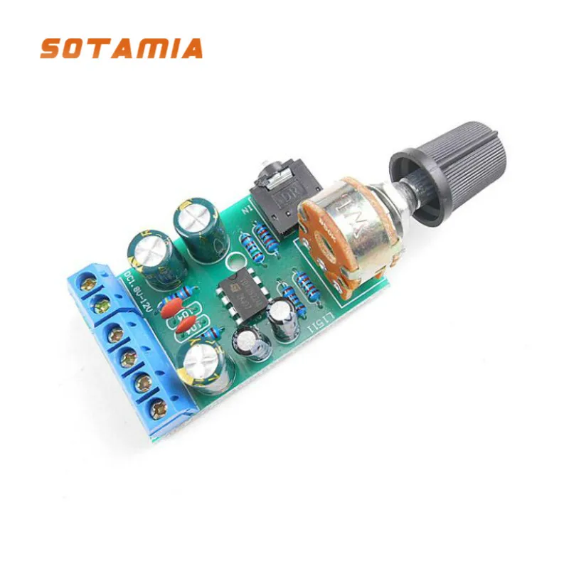 

SOTAMIA TDA2822M Power Amplifier Audio Board 2.0 Stereo AMP AUX Mini Amplifiers DC 1.8-12V Home Sound Theatre Diy