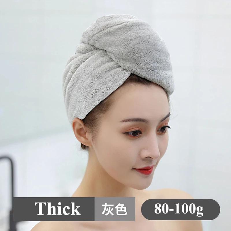 

Girl Washing Hair Quick-drying Wiping Hair Towel Microfiber Dry Hair Towel Cap Shower Cap Strong Water Absorbent Triangle Hat