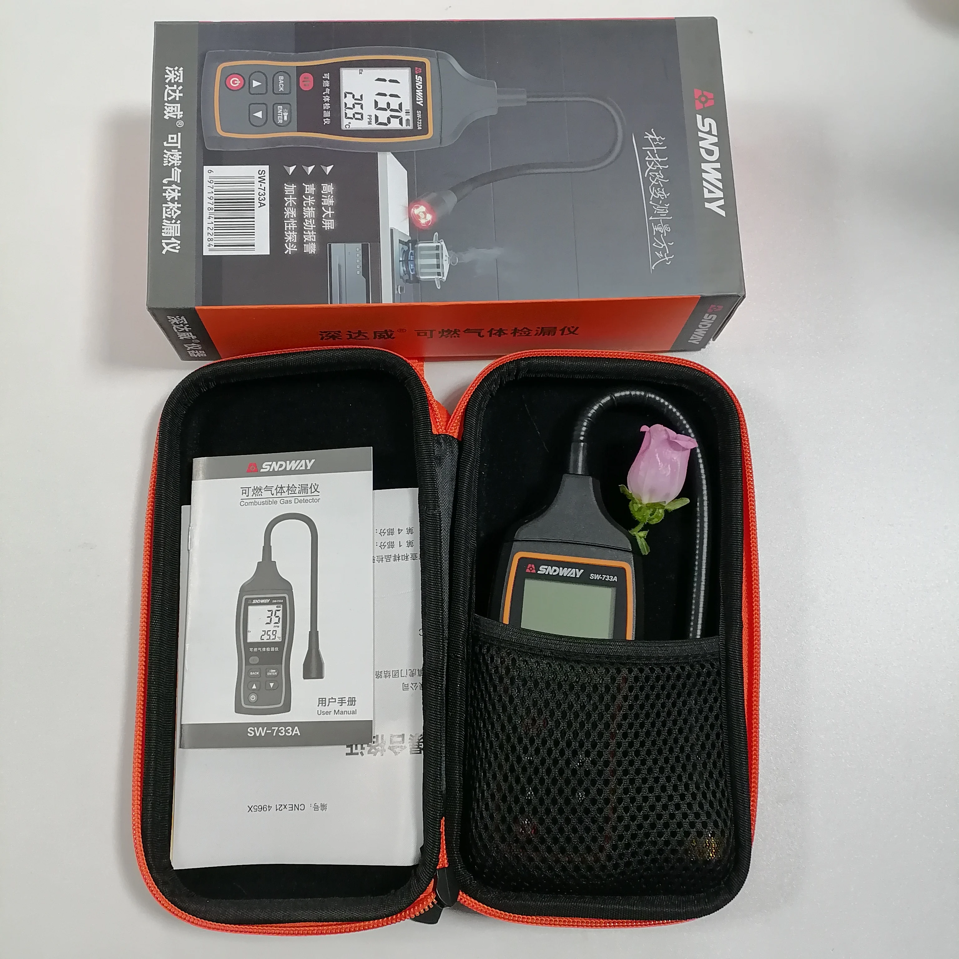 

SNDWAY пропан CO гексан метанный индикатор утечки порт анализатор природного газа 0-100% LEL с сигнализацией