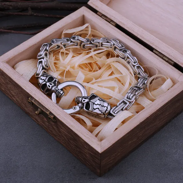 Men's Stainless Steel Skull Bracelet 
