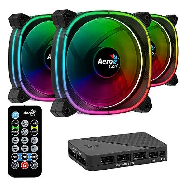 Вентилятор Aerocool Astro 12 Pro Ø см 1000 об/мин RGB светодиодный | Компьютеры и офис