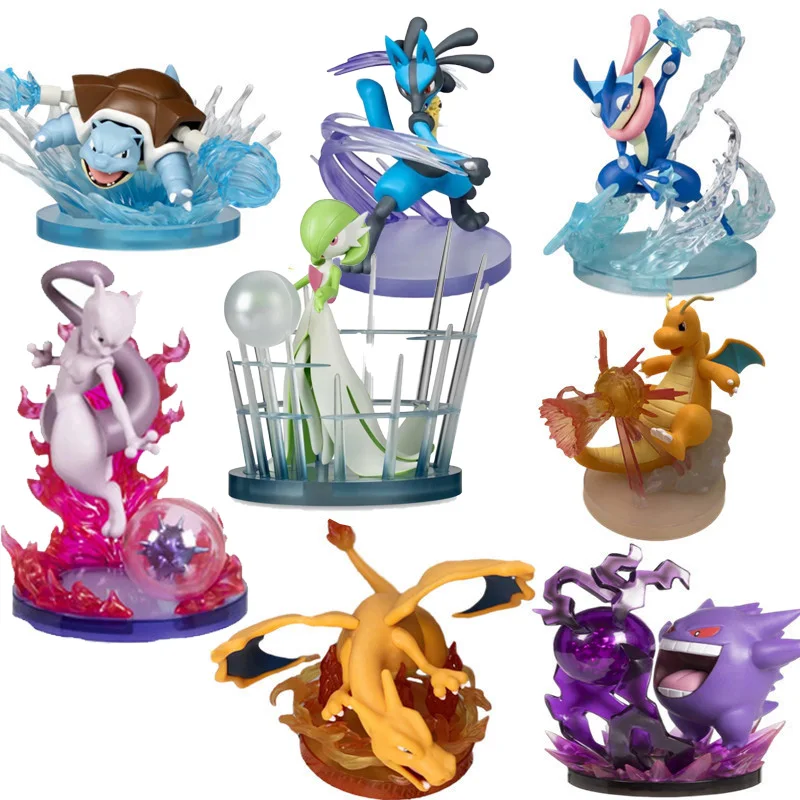 

Pokemon Greninja Gardevoir Blastoise Charizard Mewtwo Gengar Dragonite Lucario Figure Decoration Model Toys Child Gift