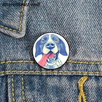 german short haired pointer pin custom funny brooches shirt lapel bag cute badge cartoon jewelry gift for lover girl friends