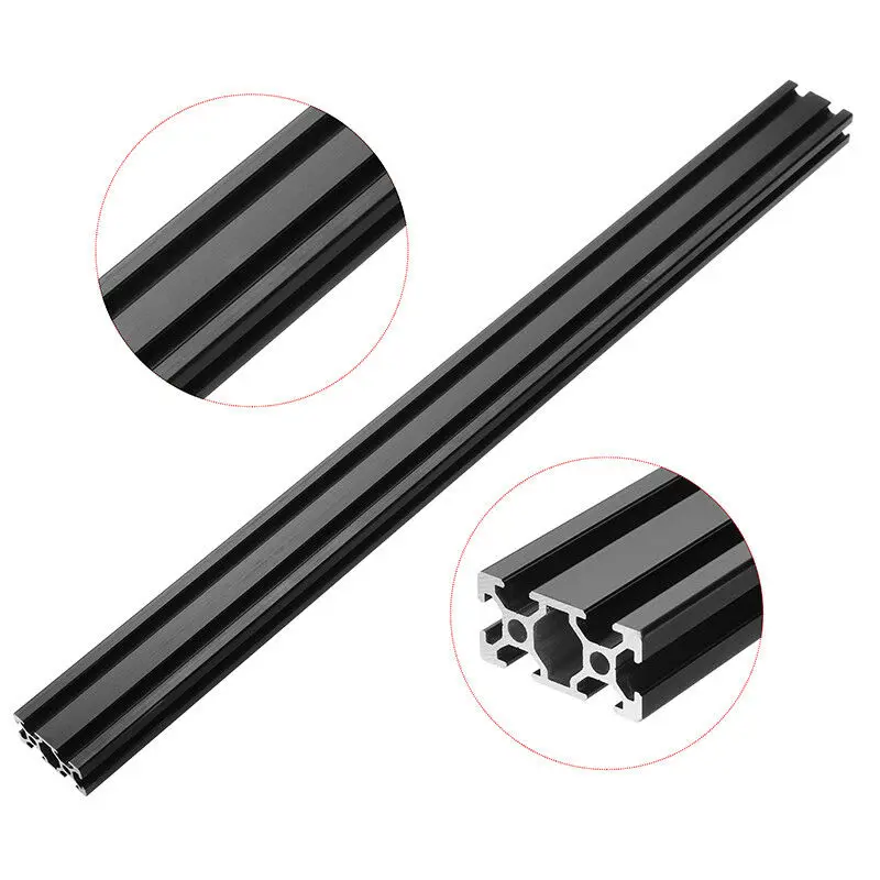 

400mm CNC 3D Printer Parts Aluminum Profile Extrusion 2040 European Standard Anodized Rail Linear Frame Black Customizable
