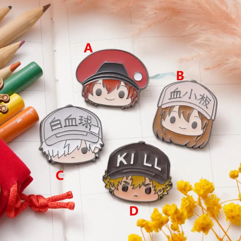 

Anime Metal Badge Hataraku Saibou Cells At Work Hakkekkyuu U-1146 Pin Brooch Button