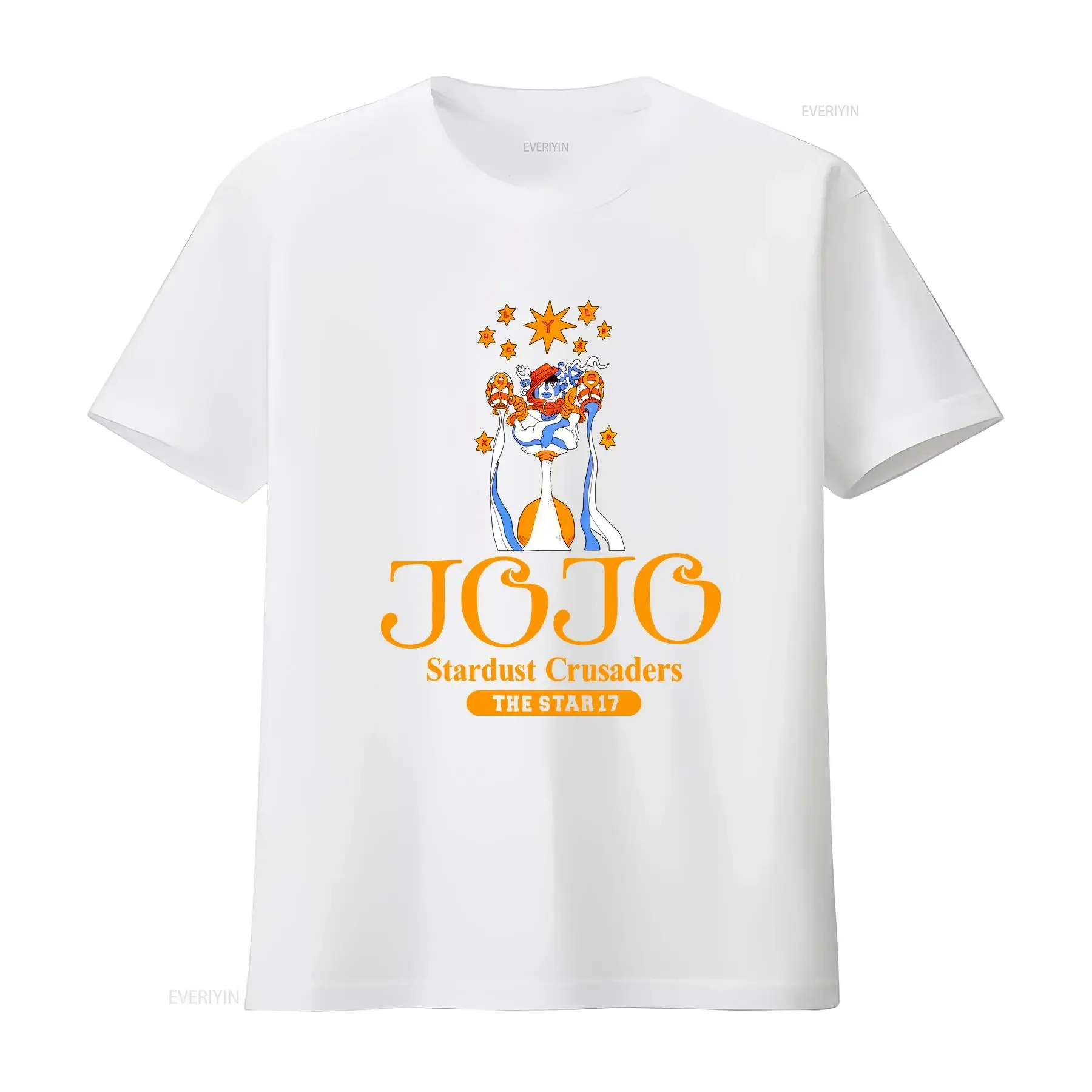 Фото Футболка Jojo Tarot Card Star Platinum L Kujo Jotaro, винтажная, мягкая, стильная, дизайнерская одежда, модная винтажная одежда №4