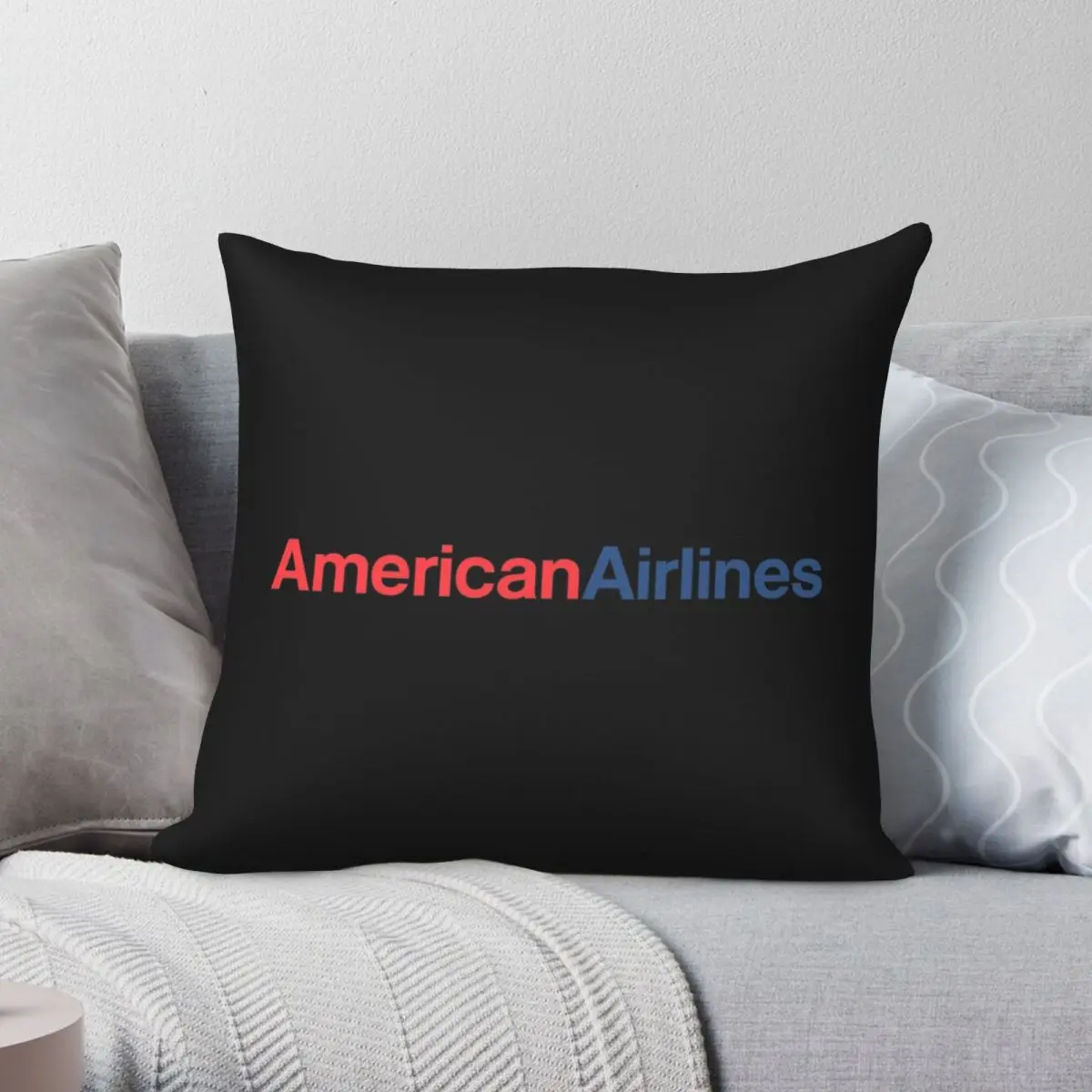 

Квадратный чехол для подушки American Airlines, полиэстеровый льняной бархатный чехол с узором на молнии, декоративный чехол для подушки, наволочка...