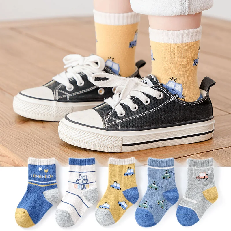 5Pairs/lot Baby Socks Autumn Winter Warm Cotton Kids Socks Cute Girls Cartoon Animal Boys Infant Socks Baby Clothes Accessories