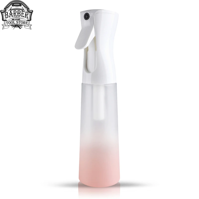 

Refillable Matte Gradient Alcohol Clean Spray Mist Bottle Professional Salon Plastic Continuous Misting Watering Can Beauty Tool