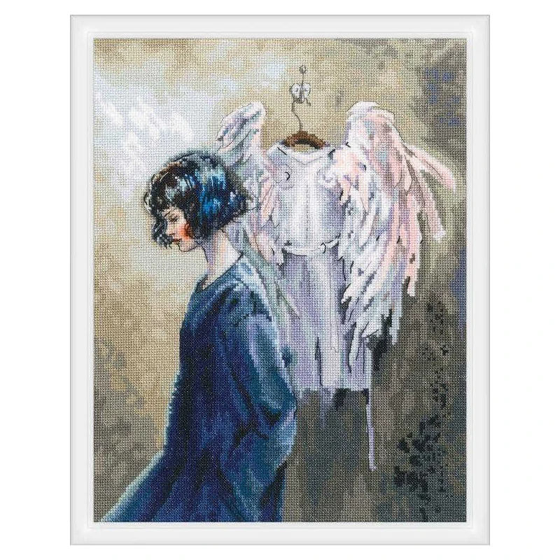 Girls And Angels Sewing kit Top Quality Crafts Needlework Embroidery DIY Cross Stitch Kits 14CT 16CT 18CT Unprinted Handmade