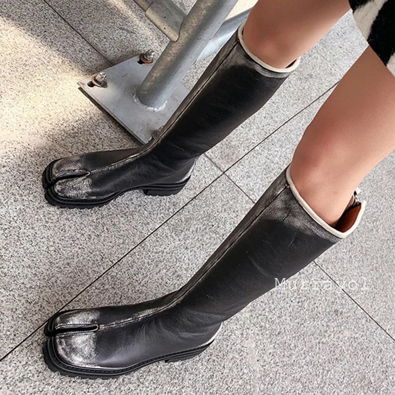 Женские ботинки из натуральной кожи на толстой подошве с молнией сзади р.38-41