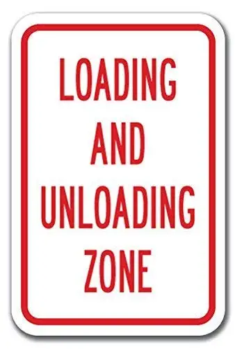 

Decor Kitchen Wall Decor Plaque Metal Sign 12 x 8 Inches Loading and Unloading Zone Sign Notice Danger Sign Decor Heavy Duty Met