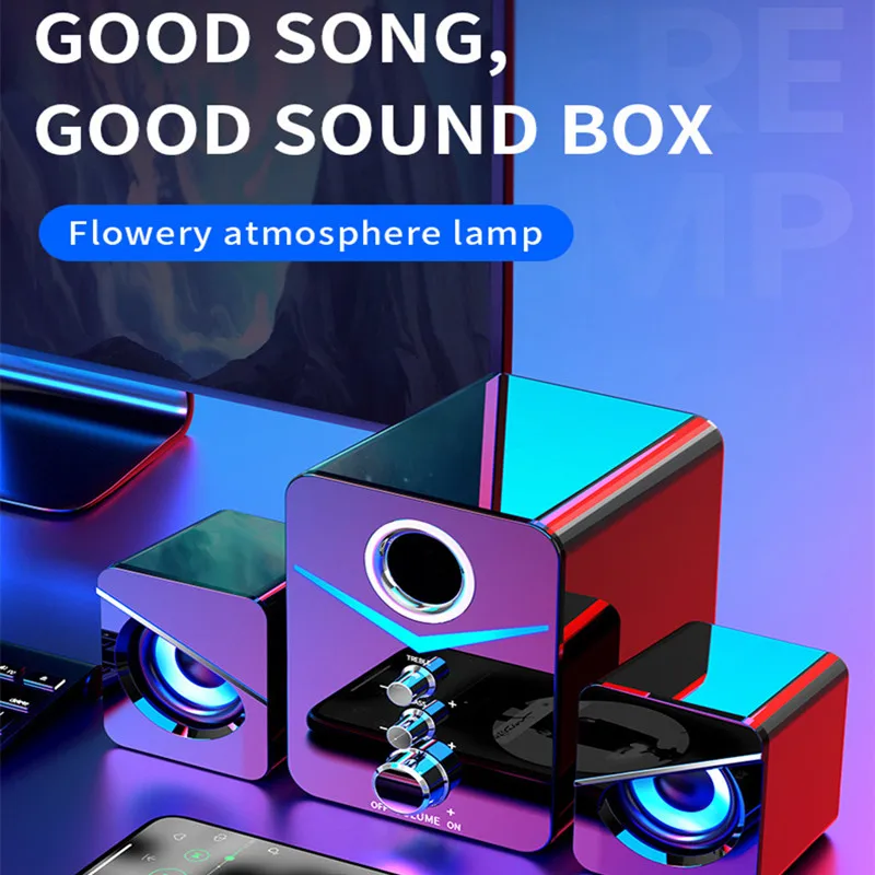 

Проводной Bluetooth-ноутбук, ТВ-стерео, настольный комбинированный компьютерный динамик, музыкальный плеер светодиодный светодиодной подсветк...