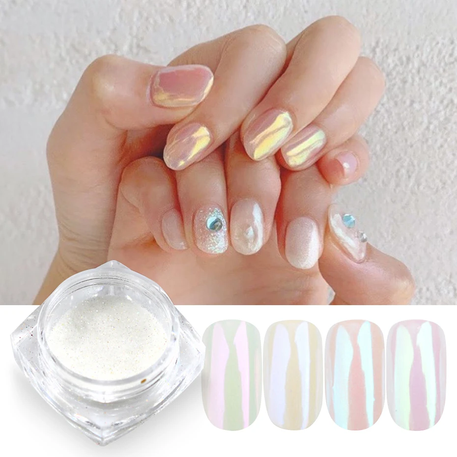 

1 шт. перламутровая зеркальная пудра Мерцающая блестящая хромированная пигментная пыль DIY ракушка Русалка летние украшения для ногтей LYB01-07