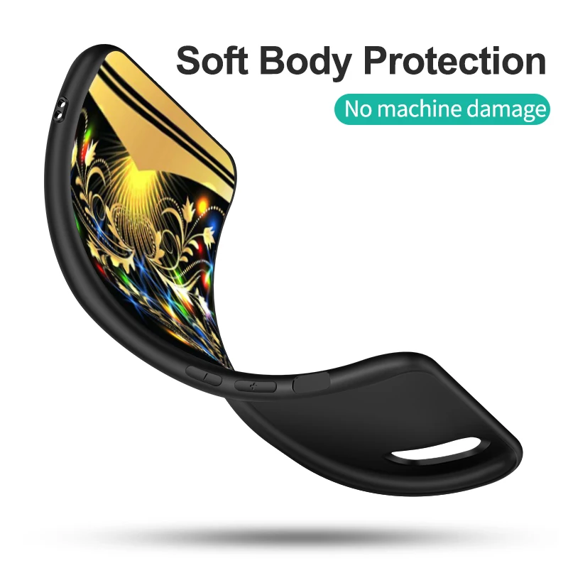 Чехол для Huawei P40 Lite 4G Nova 6 Se 6se задняя крышка телефона черный чехол из ТПУ Зимний