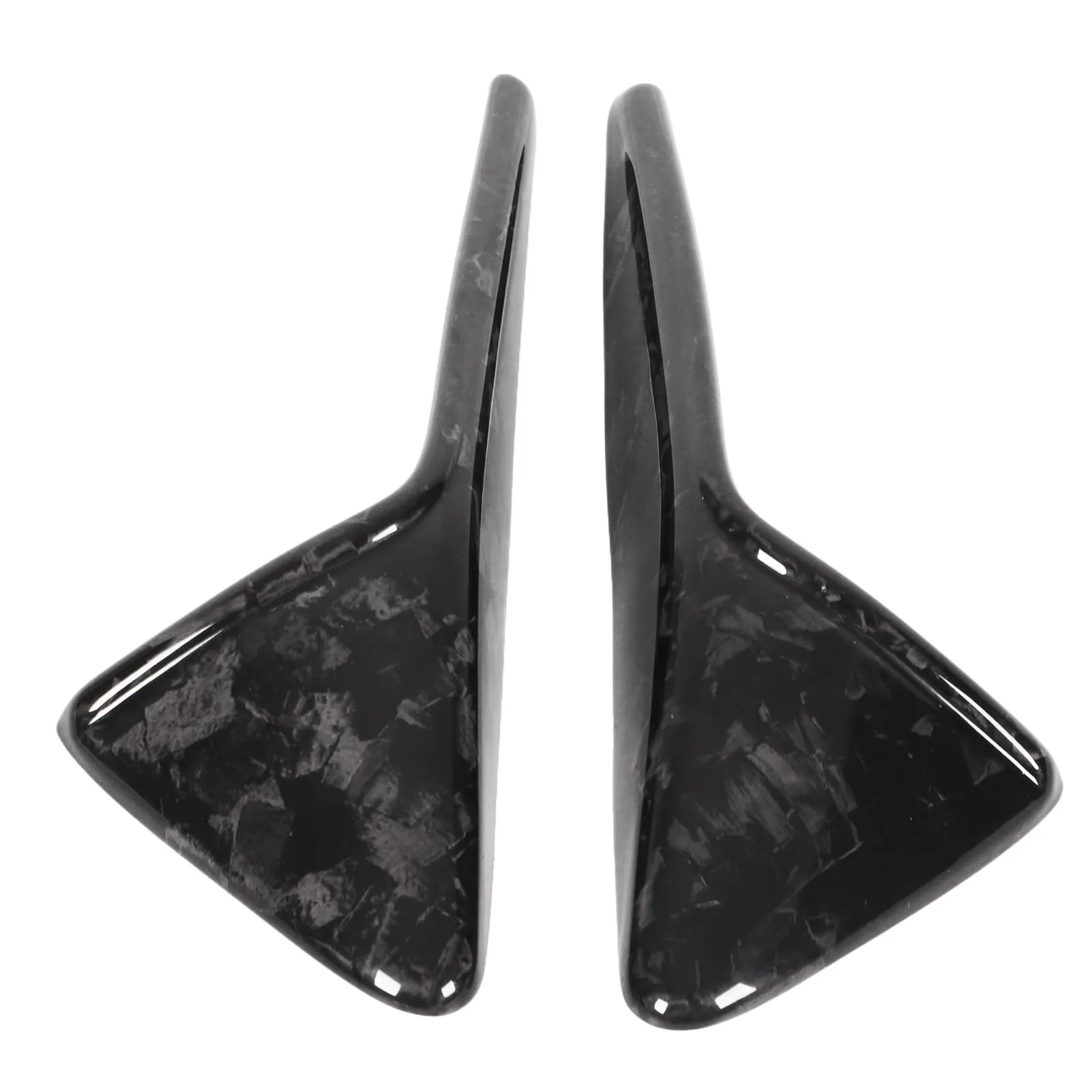

Pair Side Mudguard Camera Vent Cover Forged Carbon Fiber Trim Replacement For Tesla Model 3 2021+ For Tesla Model Y 2020+