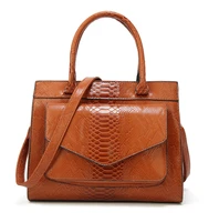 new vintage luxury women bag high quality snake pattern serpentine pu leather ladies shoulder handbags