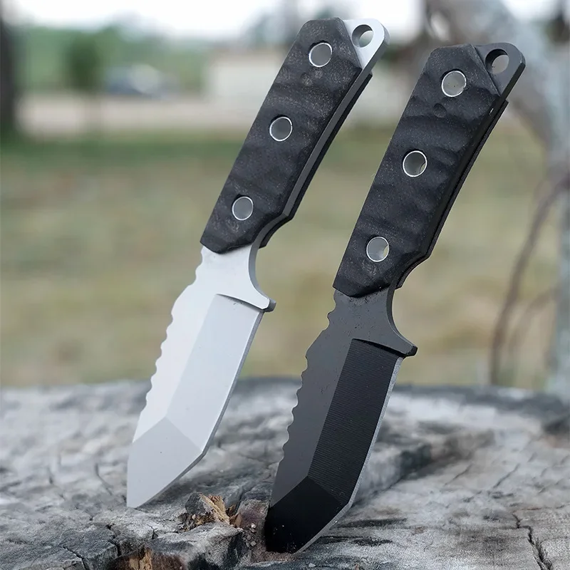 Острый нож из нержавеющей стали с фиксированным лезвием Ручка G10 портативный