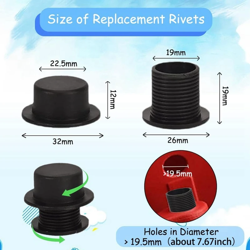 12 комплектов аксессуары для пляжа сумка-тоут ручки ремешки большие резиновые