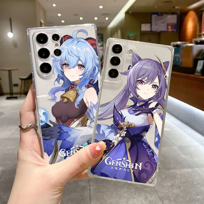 

Мягкий чехол из ТПУ для Samsung Galaxy Note 20 Ultra 10 Plus 8 9 5G S20 FE Note8 S22 Ultra Back Genshin Impact Keqing Ganyu