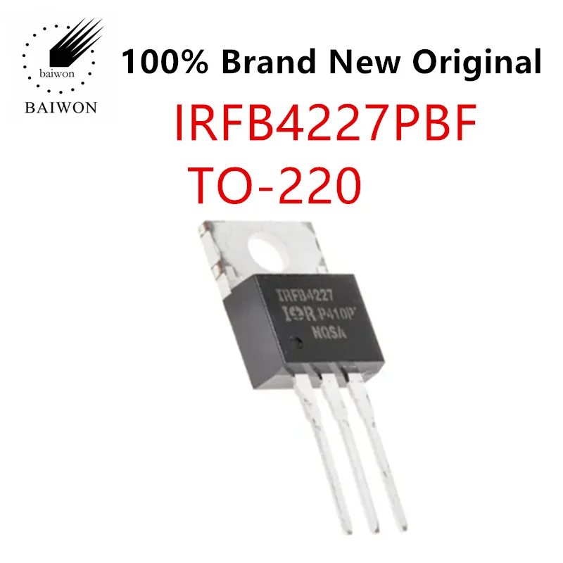 

(10PCS)100% Original IC Chips IRFB4227PBF TO-220 N-channel 200V/65A In-line MOSFET Field-Effect Transistor