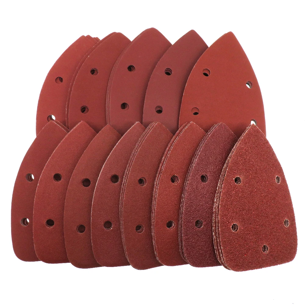 

15pcs Self-adhesive Sandpaper Triangle 5 holes Delta SanderHook Loop Sandpaper Disc Abrasive Tools For Polishing Grit 40-1000