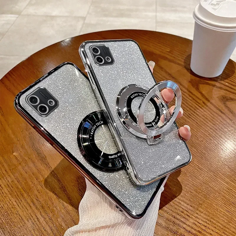 Чехол для OPPO A16K CPH2421 гальваническое покрытие Мягкая Блестящая задняя крышка