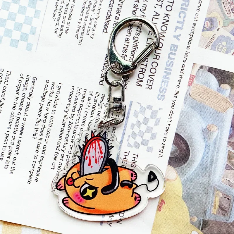 Новая аниме-фигурка Denji Pochita Hayakawa Aki брелок для ключей Kawaii прозрачный акриловый