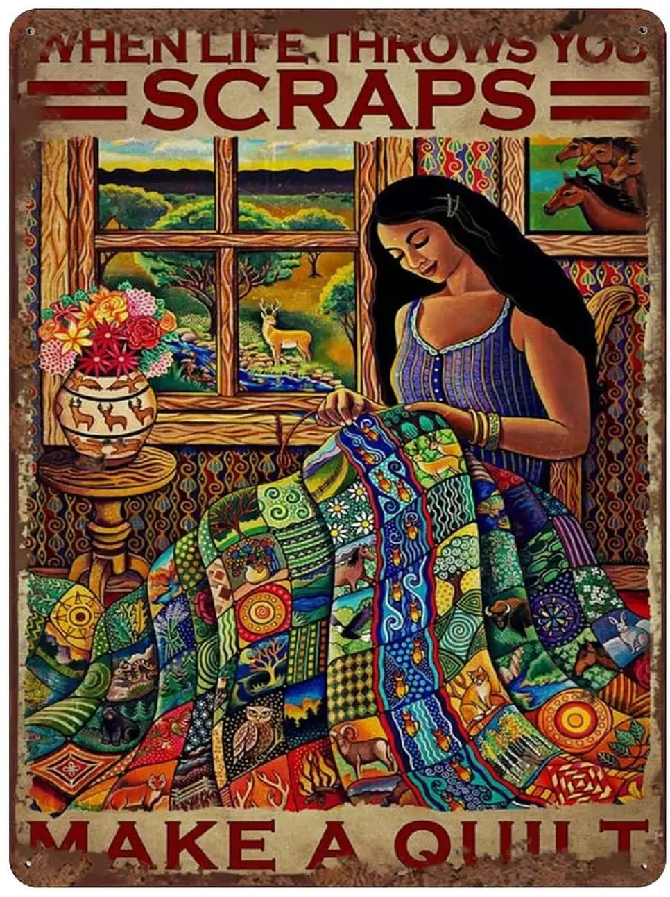 Оловянная вывеска для стегания грамань когда жизнь бросает вас в царапинах