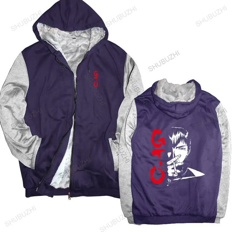 

warm coat men fleece hoody Anime Great Teacher Onizuka warm coat Men GTO Manga hoodie Japan Eikichi men winter sweatshirt