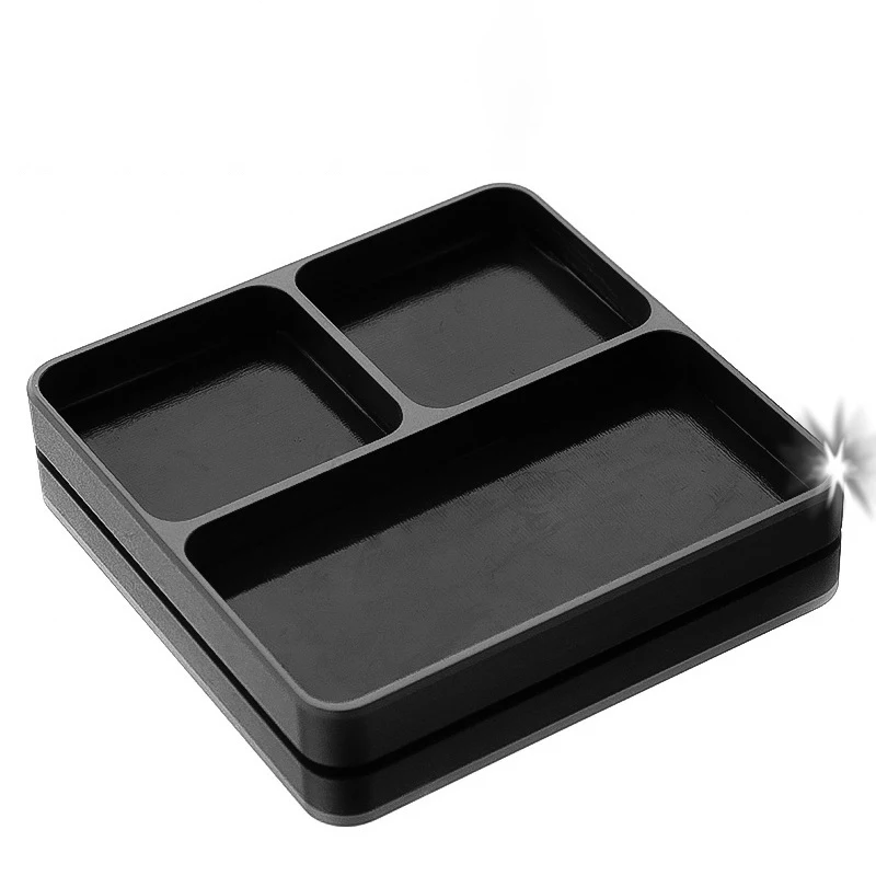 

1PCS Aluminum Alloy Screw Tray Magnetic Tool Storage Plate Square Maintenance Box for RC Car Truck Accessories