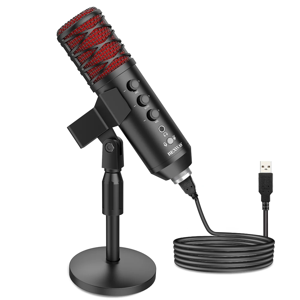 

Customized Videos Mic for Laptop Mac Computer Recording Streaming Karaoke Vlogging Condenser Microphones Gaming USB Microphone