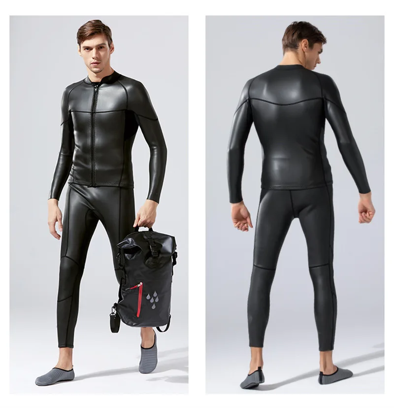 Smoothskin Triathlon Jacket Wetsuit Top front Zipper  and Pants Sunscreen Surfing