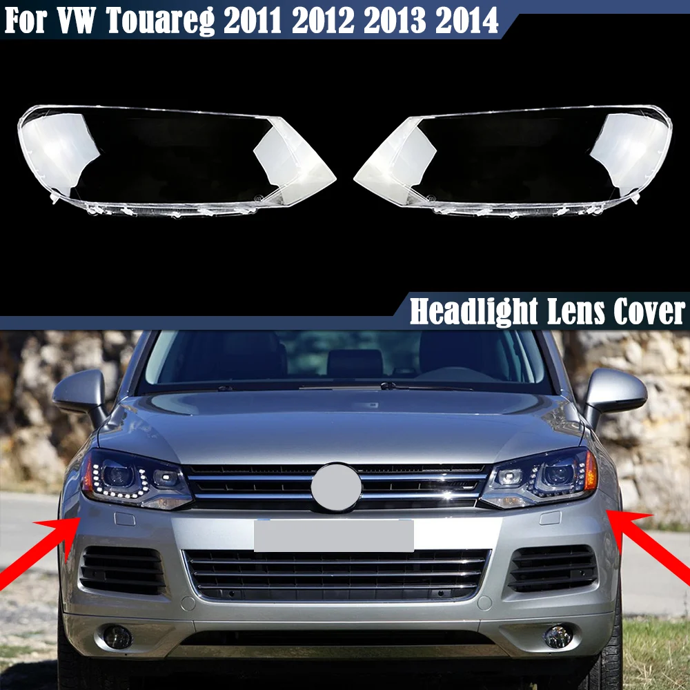 

Car Front Lampshade Headlamp Headlight Shell Caps Auto Glass Lens Cover For Volkswagen VW Touareg 2011 2012 2013 2014