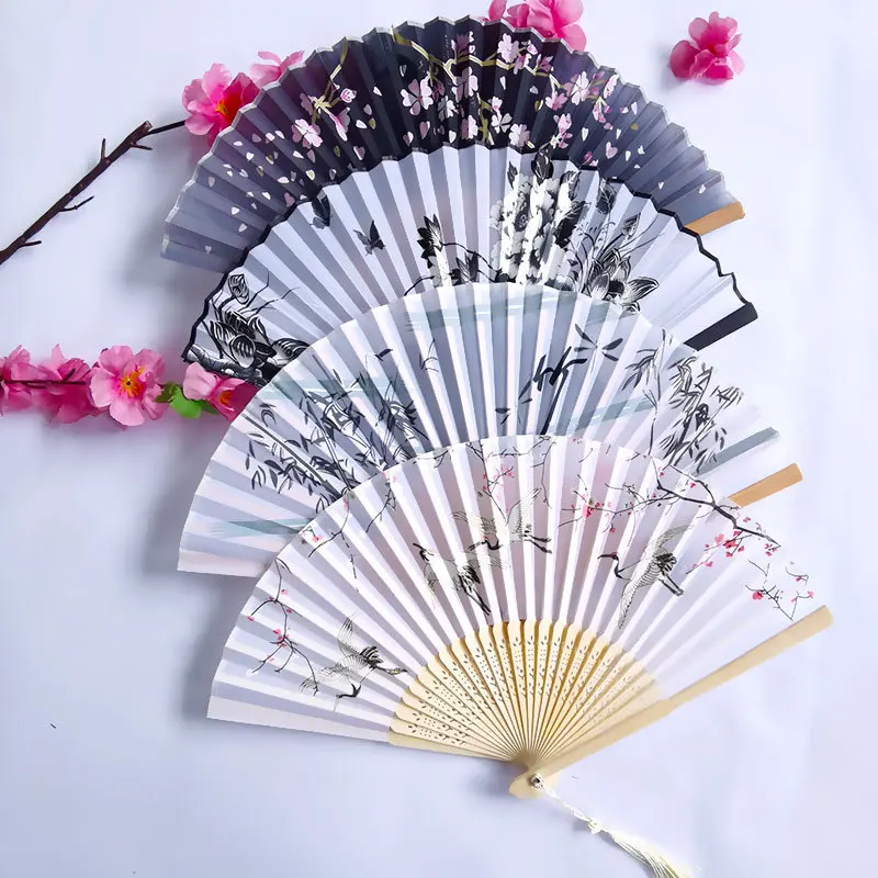 

Bamboo Fold Hand Fans Wedding Chinese Japanese Fan Children China Antique Folding Fan Gift girlfriend gifts dancing fan elegant