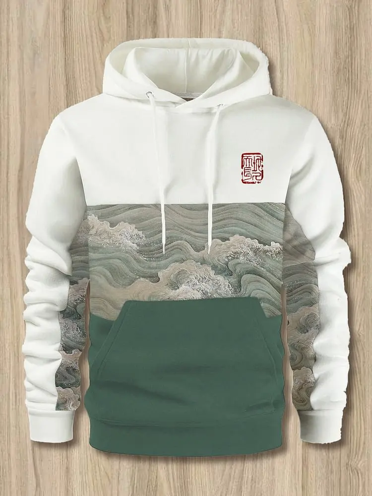 Новинка Осень-зима 2024 мужские толстовки в японском стиле Харадзюку модные