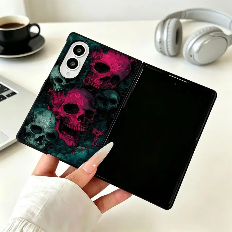 Фото Чехол для телефона Samsung Galaxy Z Fold8 Wide Z Fold 8 ZFold Wide ZFold8 с готическим принтом черепа №5