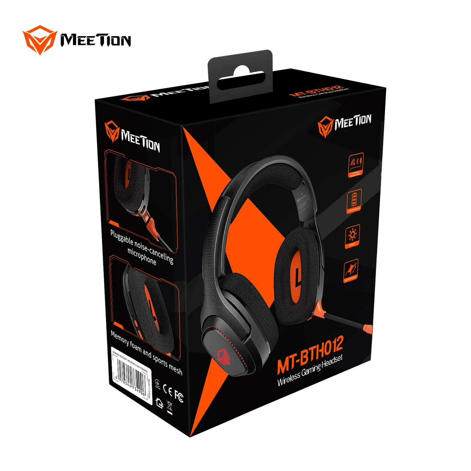 Наушники с тремя режимами зарядки, Bluetooth с микрофоном, беспроводной USB7.1, Meetion Mishen Bth012 (art.: 3920ce867a2cd) - 3920ce867a2cd