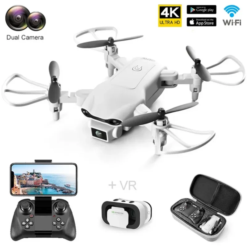 

V9 Long Range Wifi 4K FPV Mini VR Drone Aerial Photography Folding Quadcopter With Dual Cameras RC Helicopters Toys Free Return