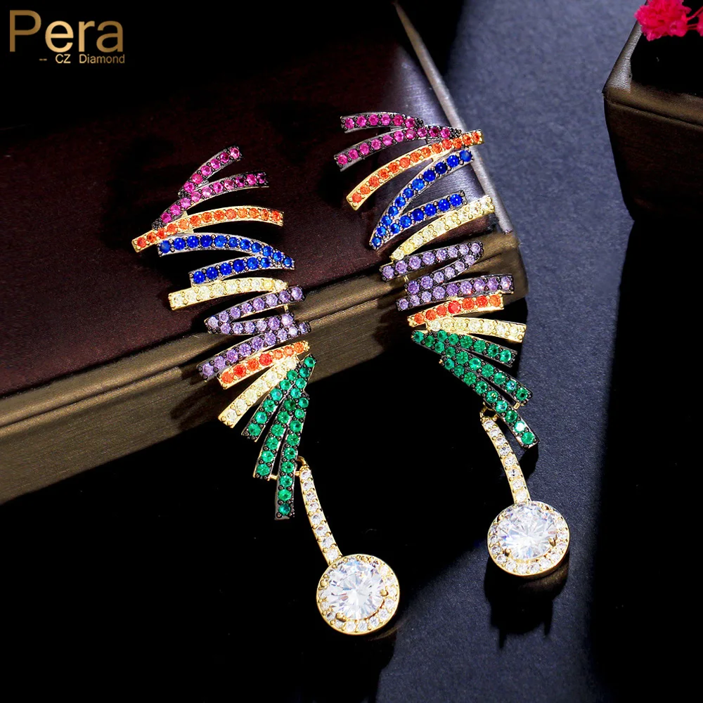 

Серьги-подвески женские Овальные с волнистыми линиями и фианитами, E056