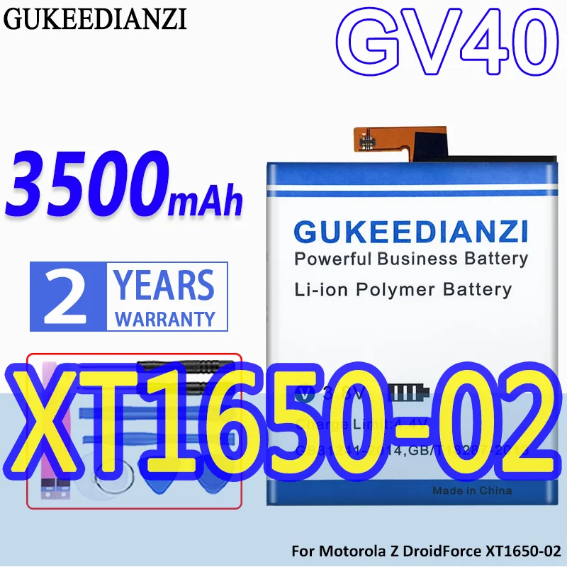 

GUKEEDIANZI Battery GV30 GV40 3500mAh for Motorola Moto Z Droid Force XT1650-02 /Z XT1650-01 XT1650-03 XT1650-05 Batteries